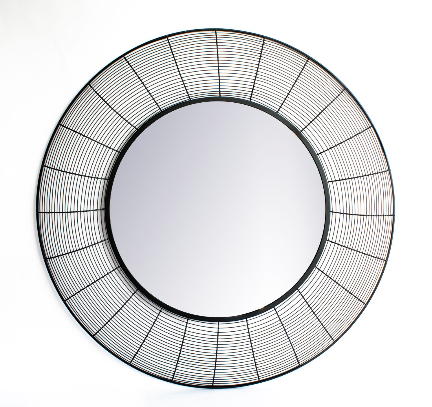 Miroir Rond Noir Metal Ø80cm